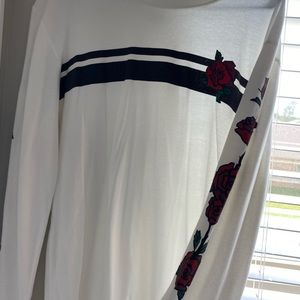 White Rose Long sleeve Hollister shirt